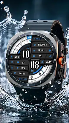 Blue Text Diagonal ZKin Watch screenshot 6