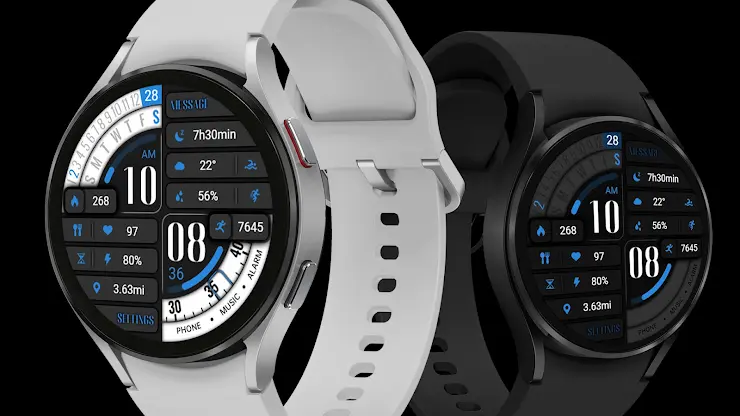 Blue Text Diagonal ZKin Watch screenshot 3