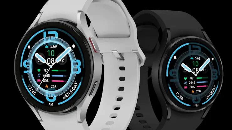 Blue White Glass ZKin Watch screenshot 2