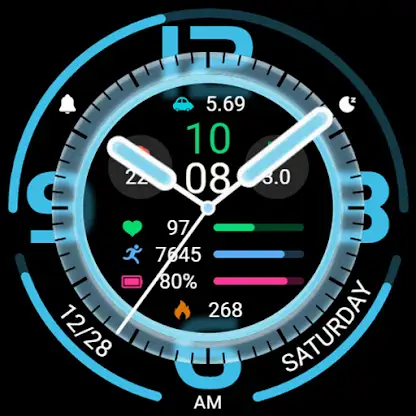 Blue White Glass ZKin Watch screenshot 5