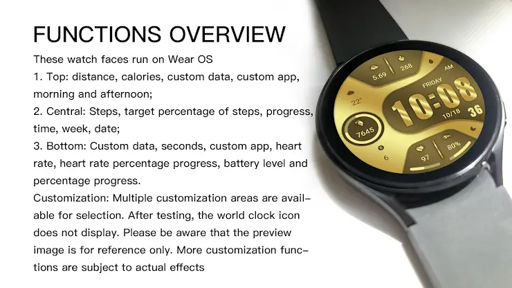 Bright Gold For Wear OS screenshot 3