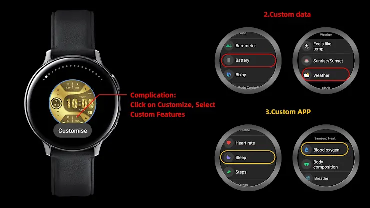 Bright Gold For Wear OS screenshot 2