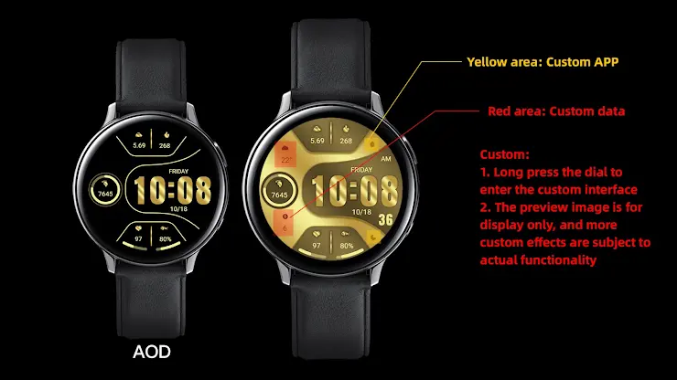 Bright Gold For Wear OS screenshot 1