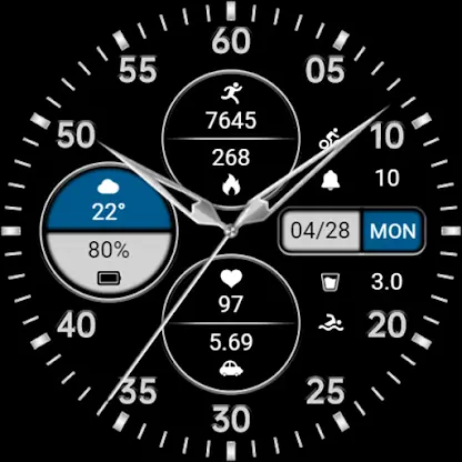 Business Grey Blue ZKin Watch screenshot 6