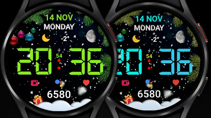 Christmas snow globe Watchface screenshot 3