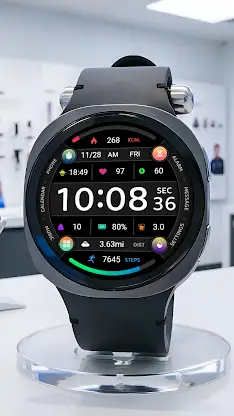 Colorful Icon Clock ZKin Watch screenshot 2