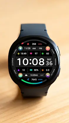 Colorful Icon Clock ZKin Watch screenshot 8