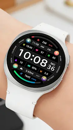 Colorful Icon Clock ZKin Watch screenshot 7