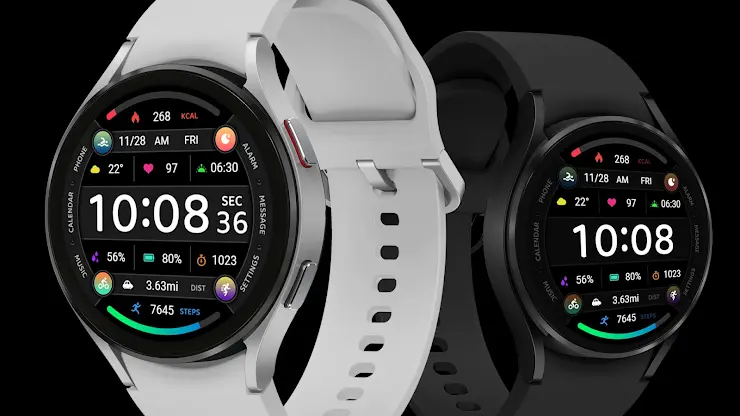 Colorful Icon Clock ZKin Watch screenshot 3