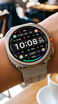 Colorful Icon Clock ZKin Watch screenshot 1