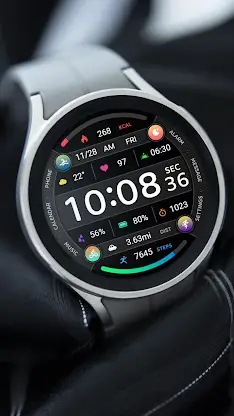 Colorful Icon Clock ZKin Watch screenshot 5