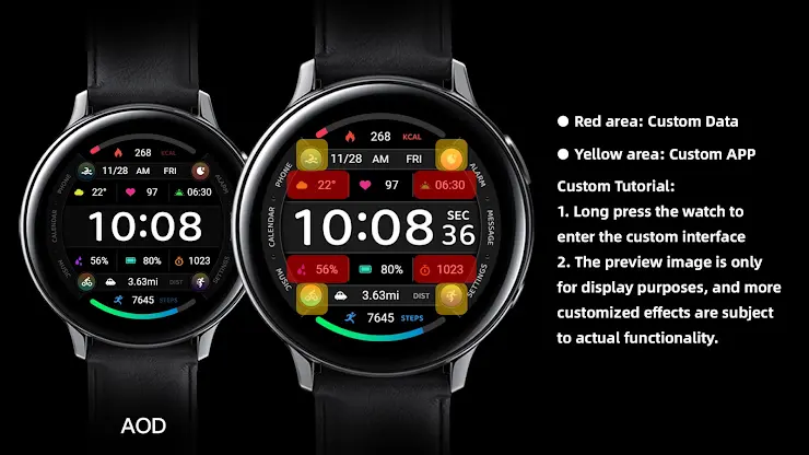 Colorful Icon Clock ZKin Watch screenshot 4