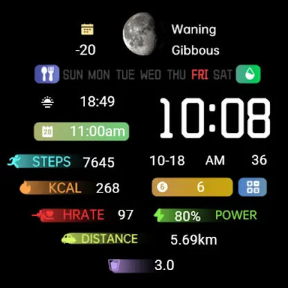 Colorful Icon Tail ZKin Watch screenshot 8