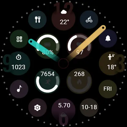 ZKinWatch Colorful Round Clock screenshot 8