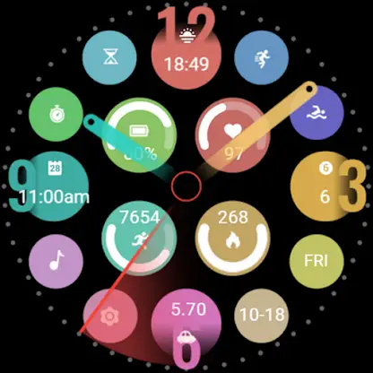 ZKinWatch Colorful Round Clock screenshot 7