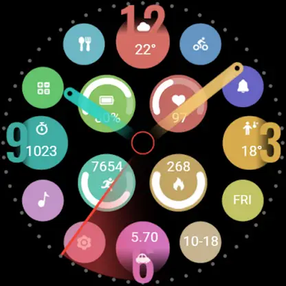 ZKinWatch Colorful Round Clock screenshot 6