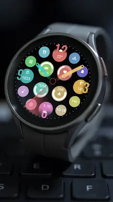 ZKinWatch Colorful Round Clock screenshot 5