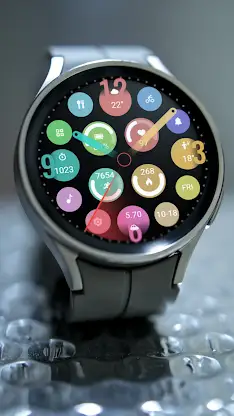 ZKinWatch Colorful Round Clock screenshot 4