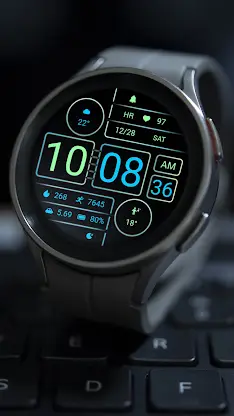 ZKin Watch Face Cyan Light screenshot 6
