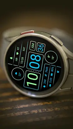 ZKin Watch Face Cyan Light screenshot 3