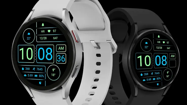 ZKin Watch Face Cyan Light screenshot 1