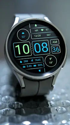 ZKin Watch Face Cyan Light screenshot 5