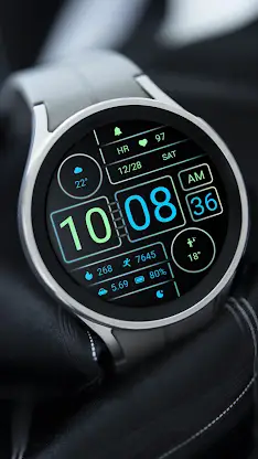 ZKin Watch Face Cyan Light screenshot 2