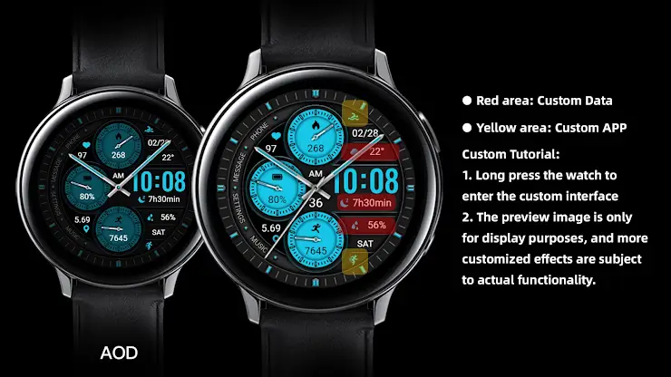 Dark Blue Circle ZKin Watch screenshot 4