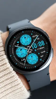 Dark Blue Circle ZKin Watch screenshot 7