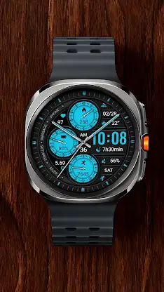 Dark Blue Circle ZKin Watch screenshot 5