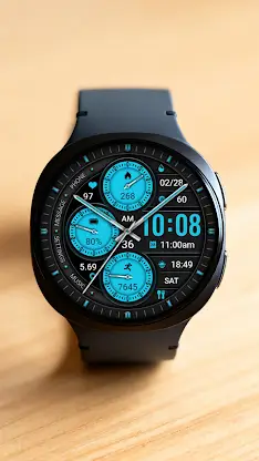Dark Blue Circle ZKin Watch screenshot 8