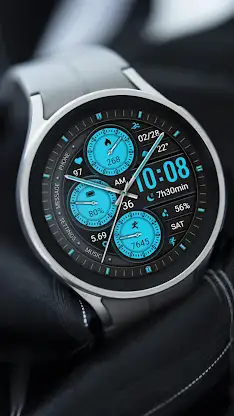 Dark Blue Circle ZKin Watch screenshot 2