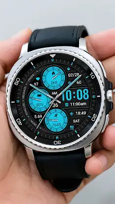 Dark Blue Circle ZKin Watch screenshot 6