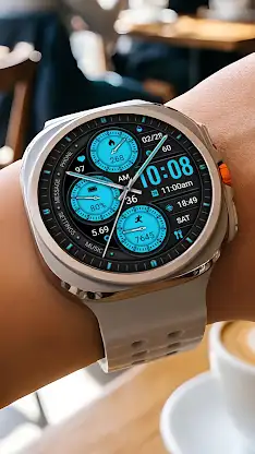 Dark Blue Circle ZKin Watch screenshot 1