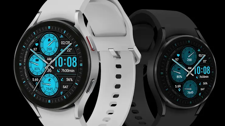 Dark Blue Circle ZKin Watch screenshot 3