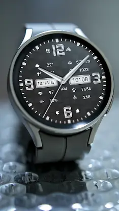 Dark texture quartz For WearOS screenshot 6