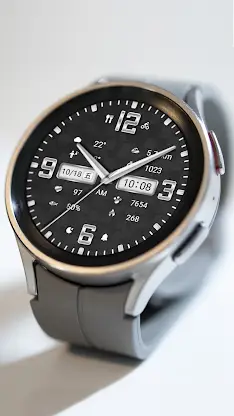 Dark texture quartz For WearOS screenshot 5