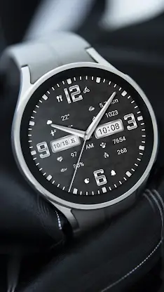 Dark texture quartz For WearOS screenshot 7