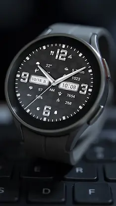 Dark texture quartz For WearOS screenshot 8