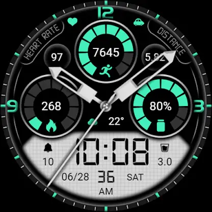 Elegant Green LCD DigitalWatch screenshot 6
