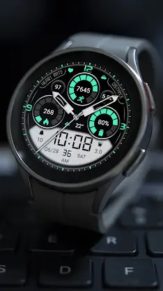 Elegant Green LCD DigitalWatch screenshot 5