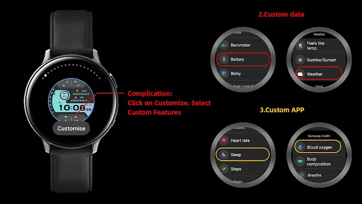 Fading Blue For Wear OS screenshot 2