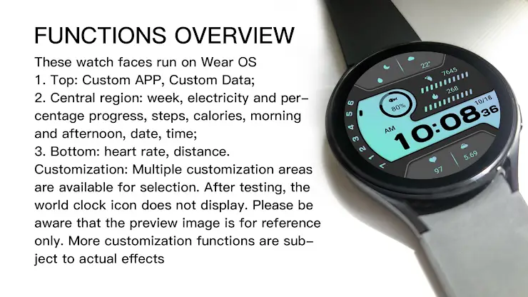 Fading Blue For Wear OS screenshot 3