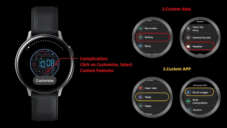 Fantasy Blue LCD For Wear OS screenshot 2
