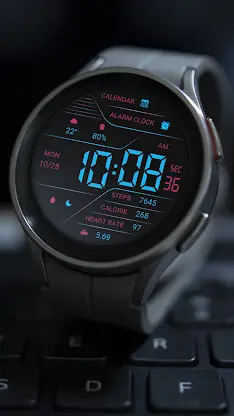 Fantasy Blue LCD For Wear OS screenshot 8