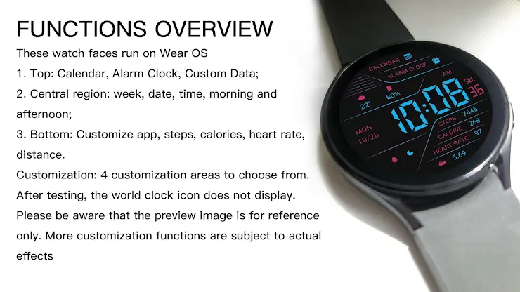 Fantasy Blue LCD For Wear OS screenshot 3