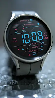 Fantasy Blue LCD For Wear OS screenshot 6