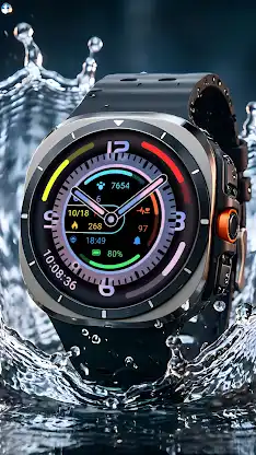 Flat Colorful Black For WearOS screenshot 4