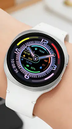Flat Colorful Black For WearOS screenshot 6