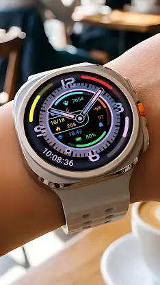 Flat Colorful Black For WearOS screenshot 3